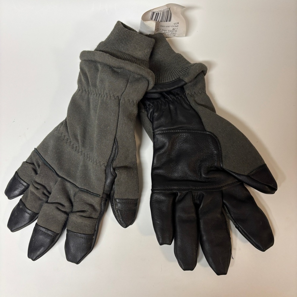 US Military‎ HAU-15/P Intermediate Cold Flyer's Gloves Green Leather Sz 9